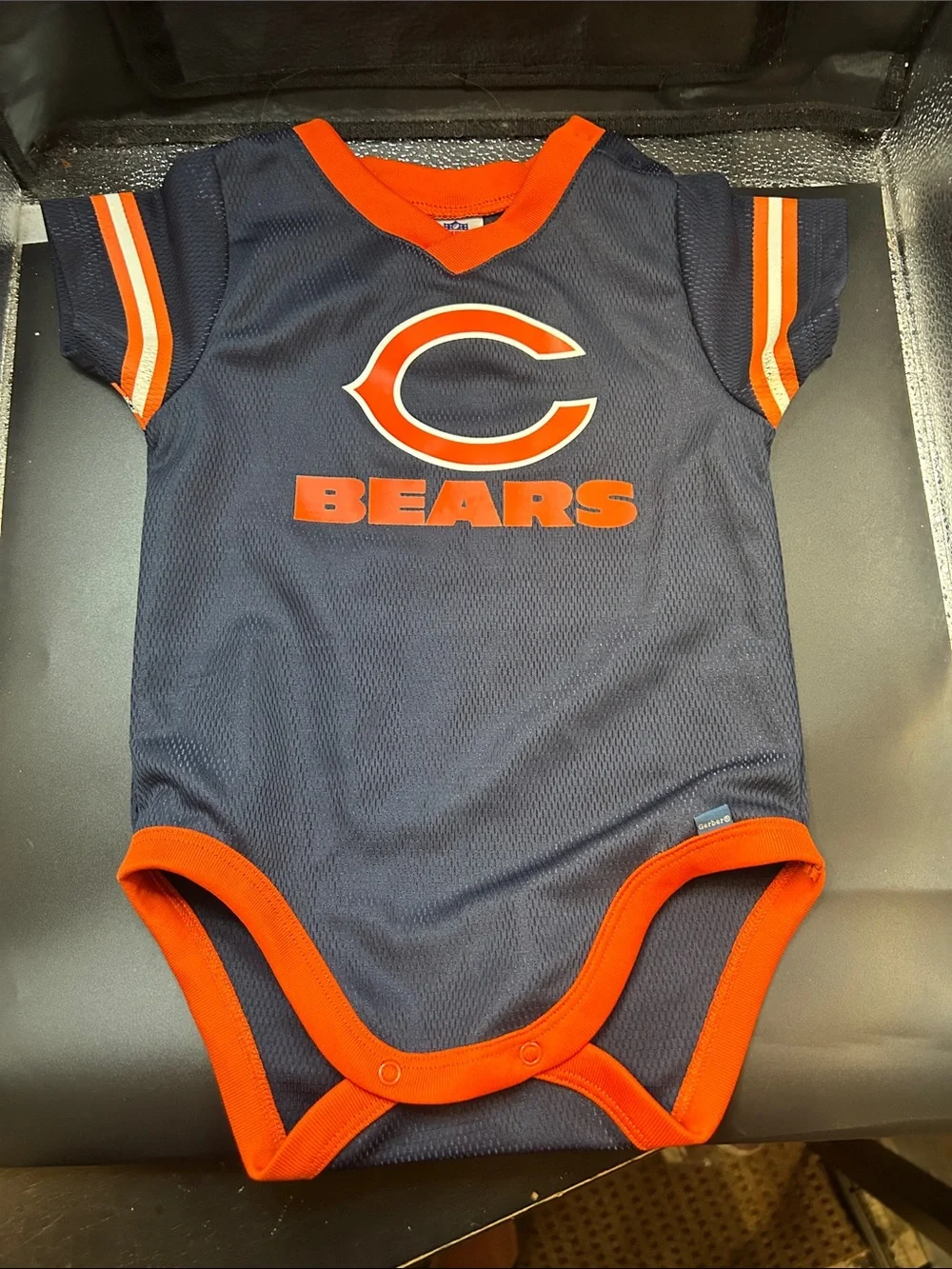 Gerber Navy and Orange NFL Team Baby Bodysuit
